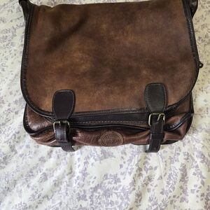 Roots Brown Leather Messenger Bag with Vintage Charm Send Me An Offer